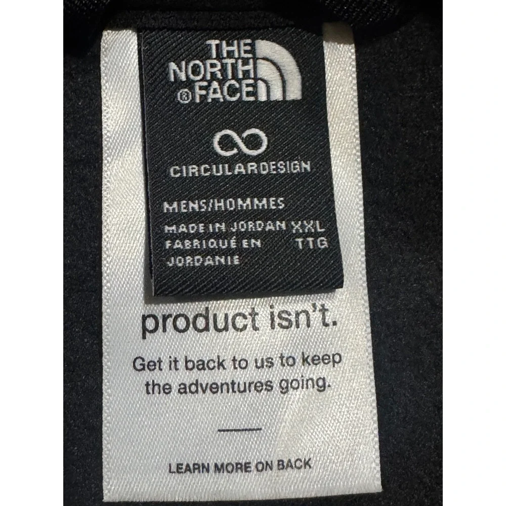 The North Face Mens Circular Design Fleece Vest Black XXL NF0A87RM Full Zip